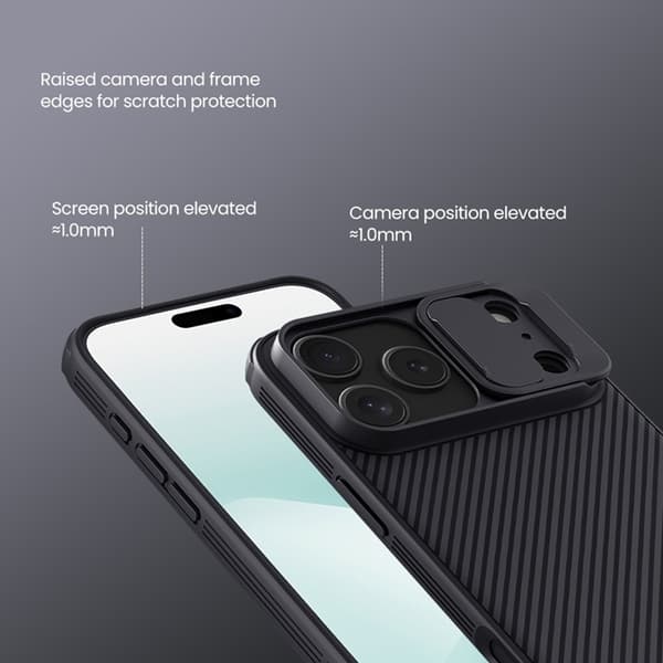 NILLKIN Mobilskal till iPhone 17 Pro Max Slide Kamera Lid - Blå Blå