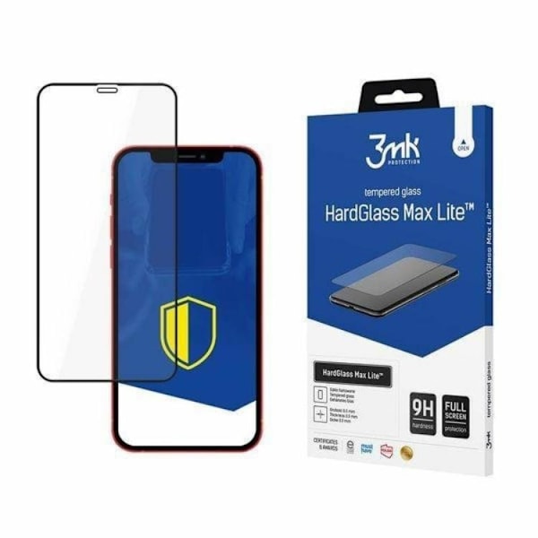 3MK iPhone 13 Mini Härdat Glas Skärmskydd HG Max Lite - Svart Svart