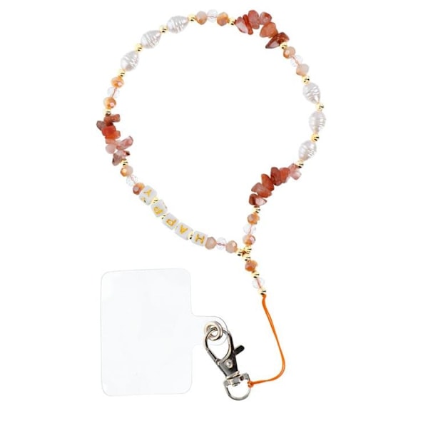 Happy Halsbandsrem för mobiler längd 44 cm - Orange