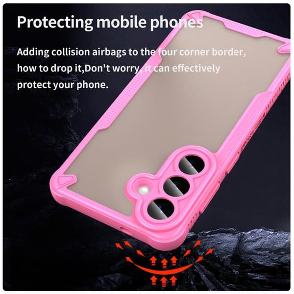 Mobilskal för Samsung Galaxy S26 Plus PC + TPU Semi-Transparent - Rosa