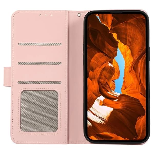 Sony Xperia 1 VII Plånboksfodral RFID-Skydd Konstläder - Rosa Rosa