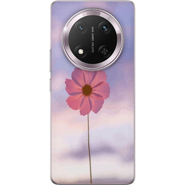 Telefontaske til Honor Magic7 Lite med Lyserød Blomst