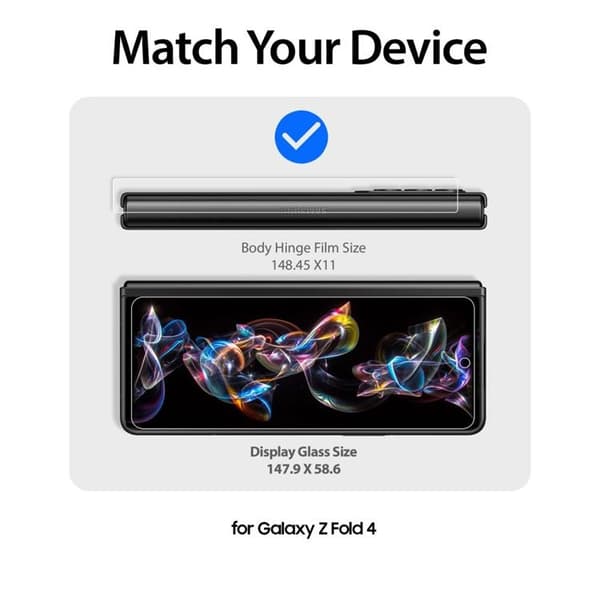 Whitestone [2-Pack] Galaxy Z Fold 4 Härdat Glas Skärmskydd Dome Transparent