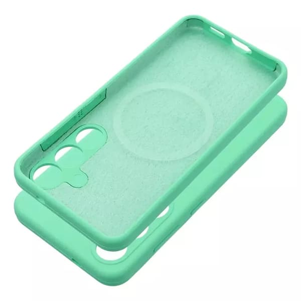 Telefontaske til Galaxy S25 Edge Magsafe Silikone 2mm - Mint Grøn Grön