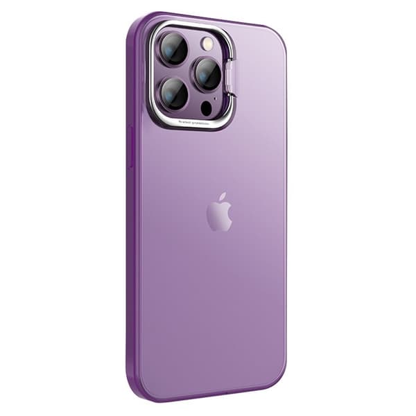 X-LEVEL Mobilskal till iPhone 15 Pro Max Matte Lila med Stativ