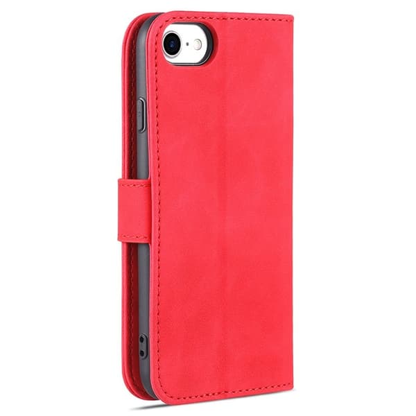 AZNS iPhone 7/8/SE (2020/2022) Plånboksfodral Konstläder - Röd