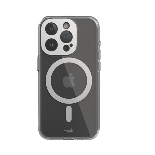 Moshi iPhone 15 Pro Max Mobilskal Magsafe iGlaze - Lunar Silver