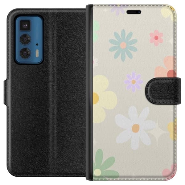 Pung Taske til Motorola Edge 20 Pro med fejende blomster