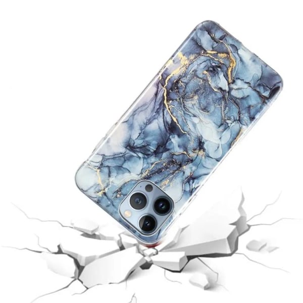 iPhone 14 Pro Max Mobilskal Marble Pattren - Grå