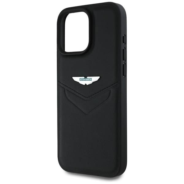 Aston Martin Telefontaske til iPhone 16 Pro Læder Victory Design - Sort Black