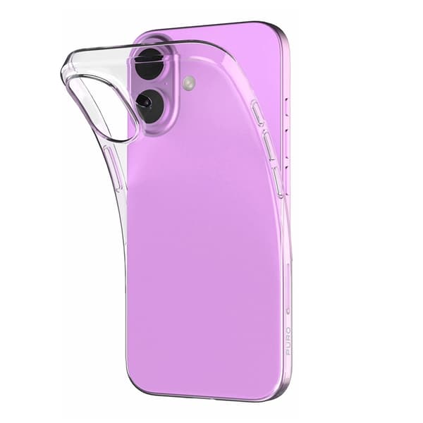 Puro Mobilskal till iPhone 16 Silikon 03 Nude - Transparent Transparent