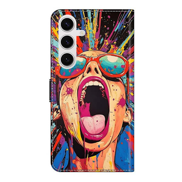 Samsung Galaxy S26 Plånboksfodral Vikbart Ställ Konstläder - Graffiti Scream