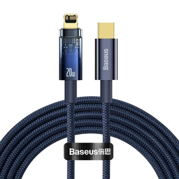 Baseus Explorer USB Type-C - Lightning-kaapeli 20W 2m - sininen