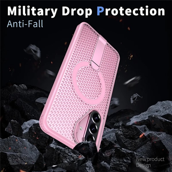 Mobilskal till Galaxy A26 5G Magsafe Grid Texture Rosa