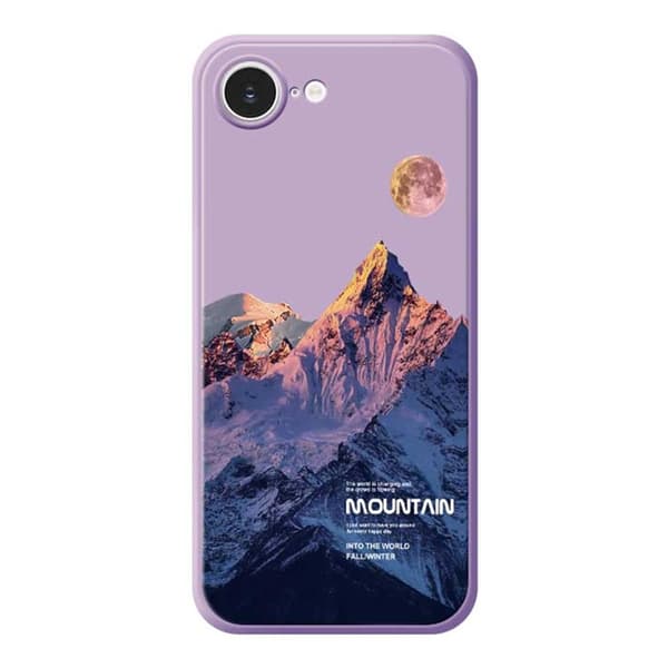 Mobilskal till iPhone 16e Blue Snow Mountain TPU - Lila Lila