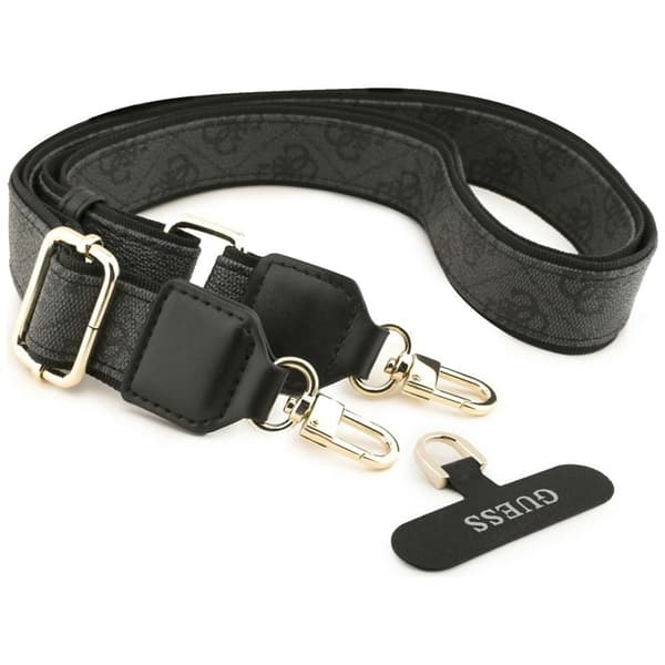 Guess Mobilskal För Galaxy S26 MagSafe 4G Big Rhinestone Triangle Strap Svart