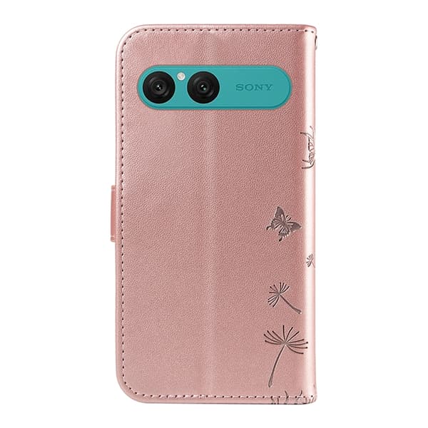 Sony Xperia 10 VII Plånboksfodral Strap Dandelion Konstläder - Roséguld Roséguld
