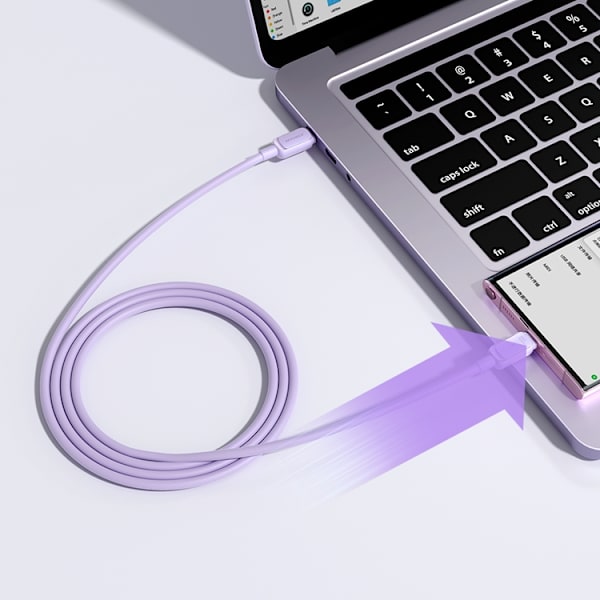Joyroom USB-C till USB-C kabel 100W 1.2m - Lila