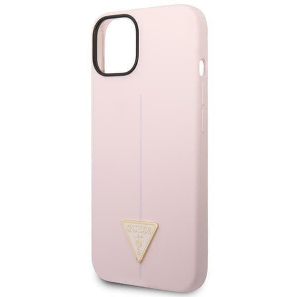 GUESS iPhone 14 Plus -kuori Silicone Triangle - Lila Lila