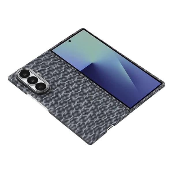 Mobilskal till Galaxy Z Fold 7 5G Magsafe Aramid Fiber - Honeycomb Grå