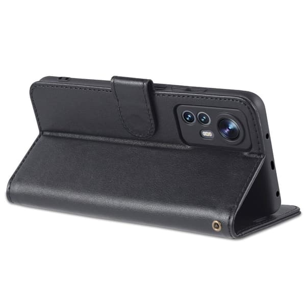 AZNS Xiaomi 12 Lite Plånboksfodral Konstläder - Svart