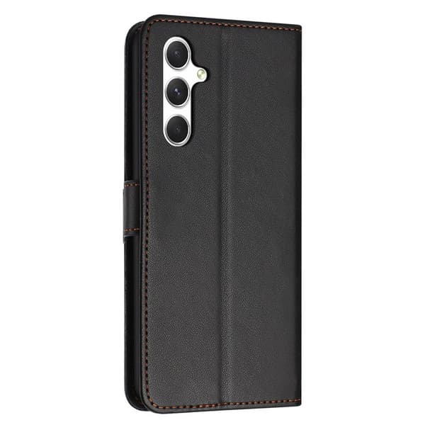 Plånboksfodral för Samsung Galaxy S26 Plus Konstläder med ställ - Svart