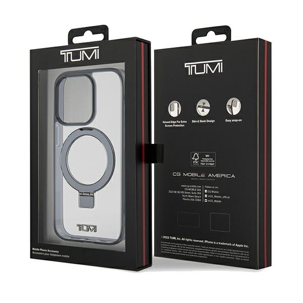 Tumi Mobilskal till iPhone 15 Pro Max MagSafe Transparent Ring Stand - Vit