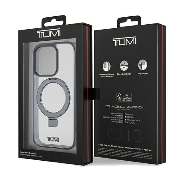 Tumi Telefontaske til iPhone 15 Pro Max MagSafe Gennemsigtig Ringstativ - Hvid
