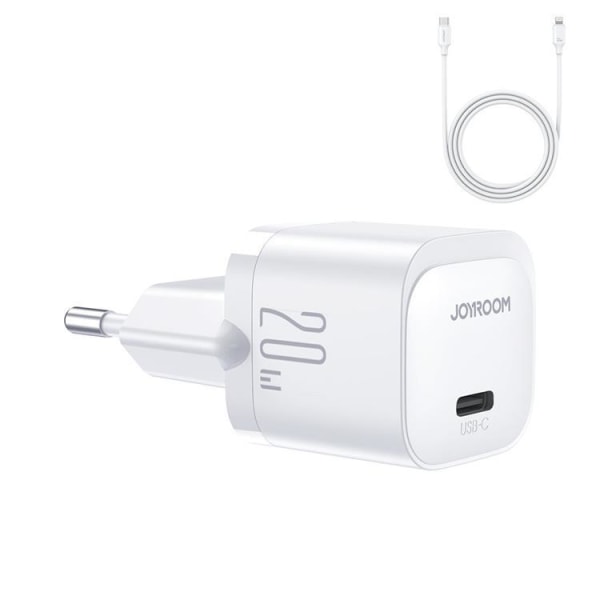 Joyroom PD miniseinälaturi USB-C 20W Lightning kaapeli - valkoinen