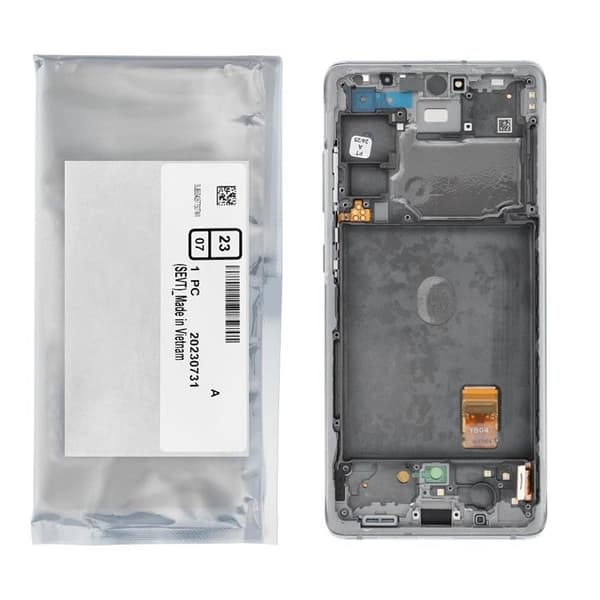 Galaxy S20 FE 4G/5G Skärm med LCD-display Service Pack - Vit Vit