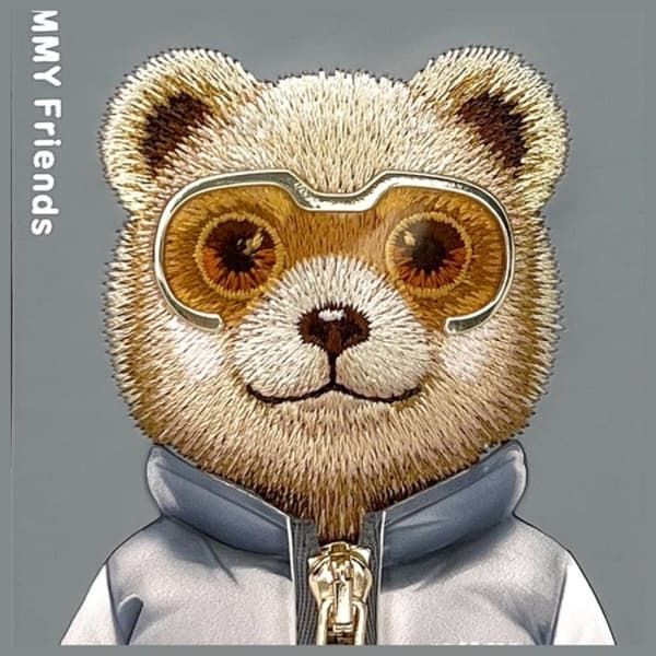 Nimmy Telefontaske til iPhone 16 Pro Cool & Cute 2.0 Bear - Grå Grå