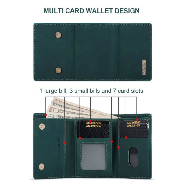 iPhone 7/8/SE 2020 Skal DG.MING M1 Magnetic Tri-fold Wallet Med