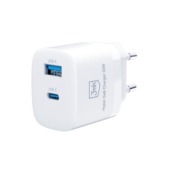 3MK Väggladdare Med USB C Kabel - Vit