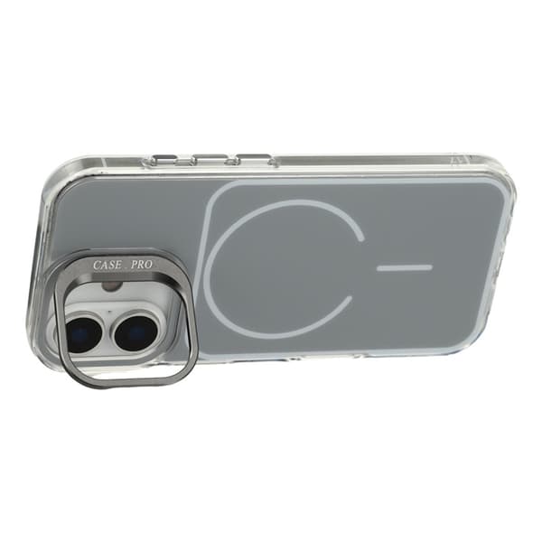 Mobilskal till iPhone 17 MagSafe med Matchande Handrem Lens Kickstand - Grå Grå