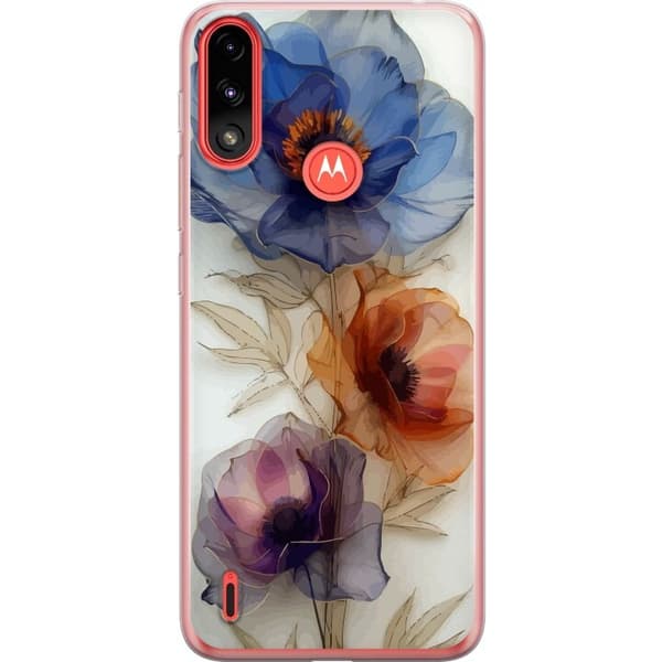 Mobilskal till Motorola Moto E7 Power med Silkesblommor