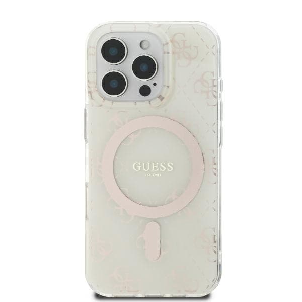 Guess Mobilskal till iPhone 16 Pro MagSafe IML 4G - Vit Vit