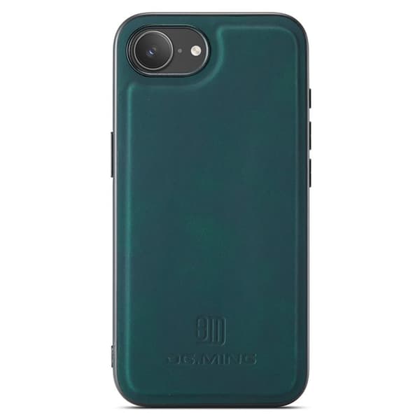 DG.MING Mobilskal till iPhone 16e PU Läder PC + TPU Hybrid Grön