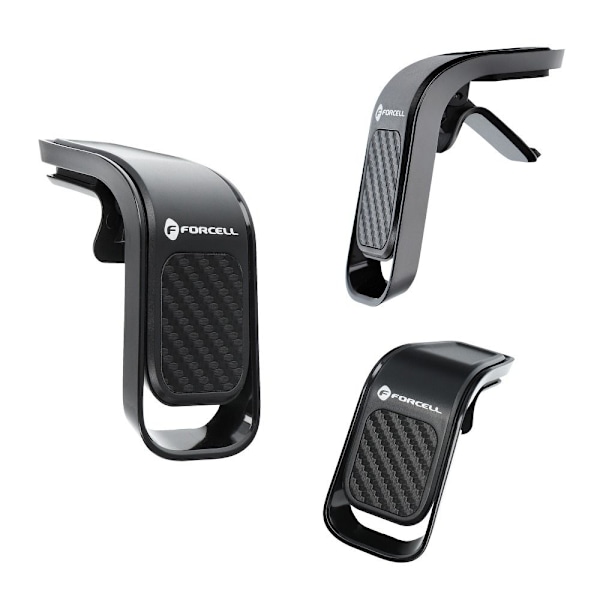 Forcell Magnetisk Mobilhållare B060 För Luftventil F-Grip - Svart Svart