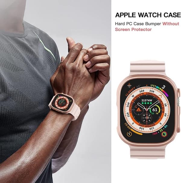 Apple Watch Ultra (49mm) Skal Shockproof - Rosa Guld Guld