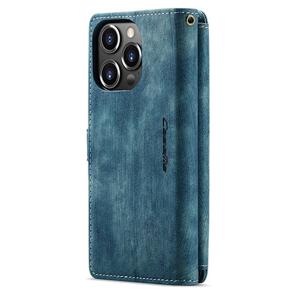 CASEME iPhone 15 Pro Plånboksfodral C30 Zipper - Blå