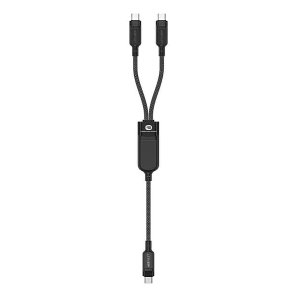 Acefast C5-11 2in1 USB-C/USB-C PD 100W Kabel 480Mb/s Svart