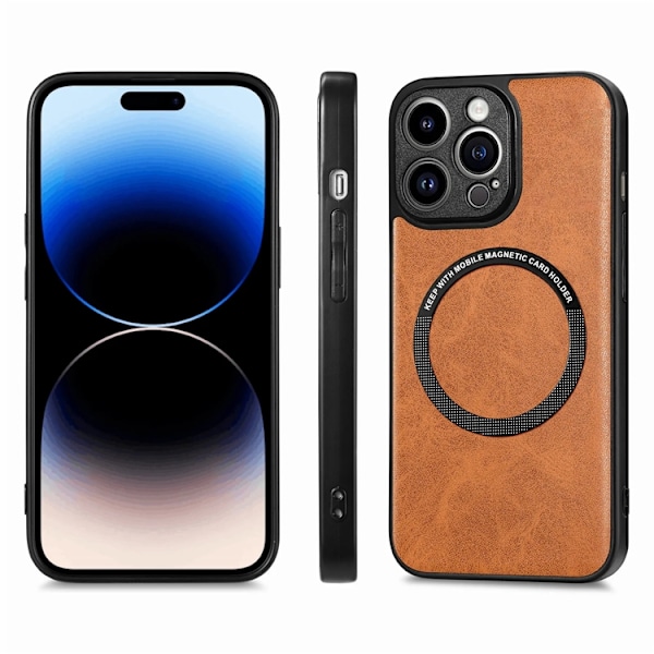 BOOM iPhone 8 Plus Mobilskal Magsafe Läder - Brun