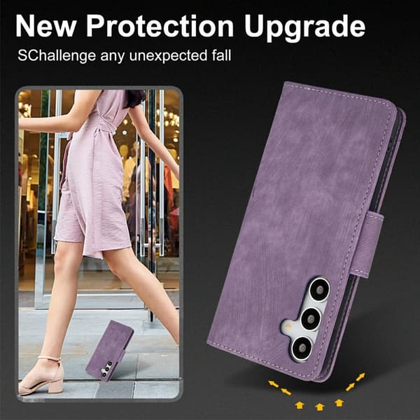 Plånboksfodral för Samsung Galaxy S26 Plus Konstläder - Lila