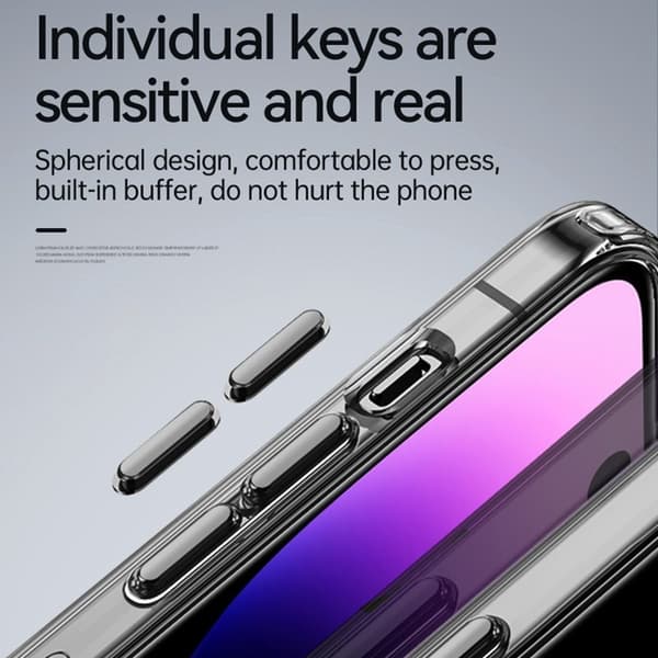 SULADA Crystal Steel TPU+Härdat Glas Mobilskal för iPhone 15 Plus Transparent