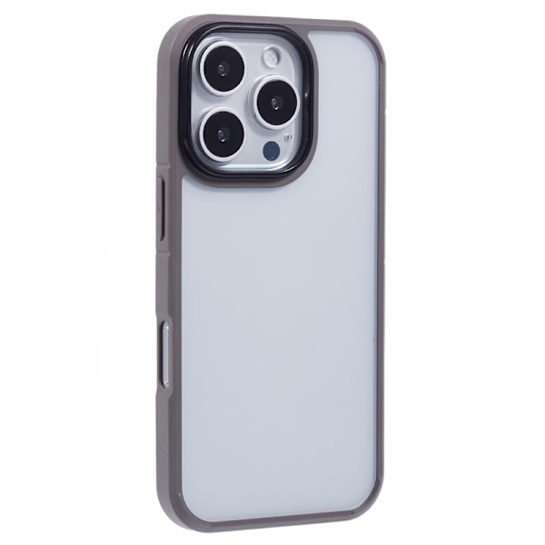 X-LEVEL Mobilskal till iPhone 16 Pro Max Akryl+Silikon Klar Bak - Grå