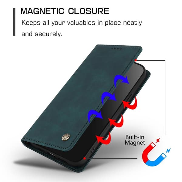 Plånboksfodral för Samsung Galaxy S26 Ultra Konstläder RFID - Mörkgrön