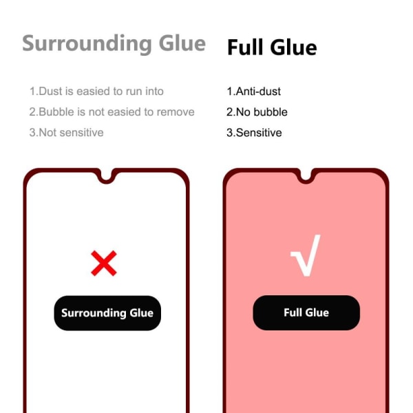 [2-PACK] Härdat Glas Skärmskydd Samsung Galaxy A13 4G - Svart