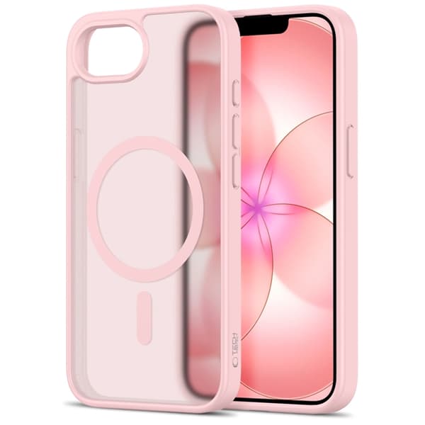 Tech-Protect Mobilskal För iPhone 16e/17e Magsafe Basicmag - Matt Rosa Rosa