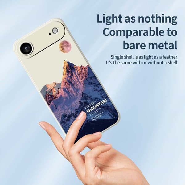 Mobilskal till iPhone Air Blue Snow Mountain Pattern TPU - Beige Beige