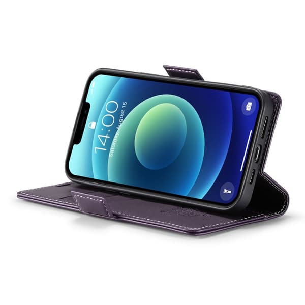 CASEME Plånboksfodral Konstläder för iPhone 12/12 Pro - Lila